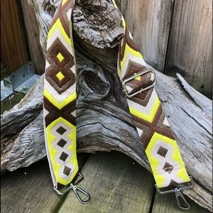 New Adjustable Western Aztec Mexican Crossbody Shoulder Bag Purse Guitar Strap